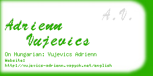 adrienn vujevics business card